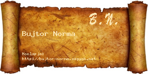 Bujtor Norma névjegykártya